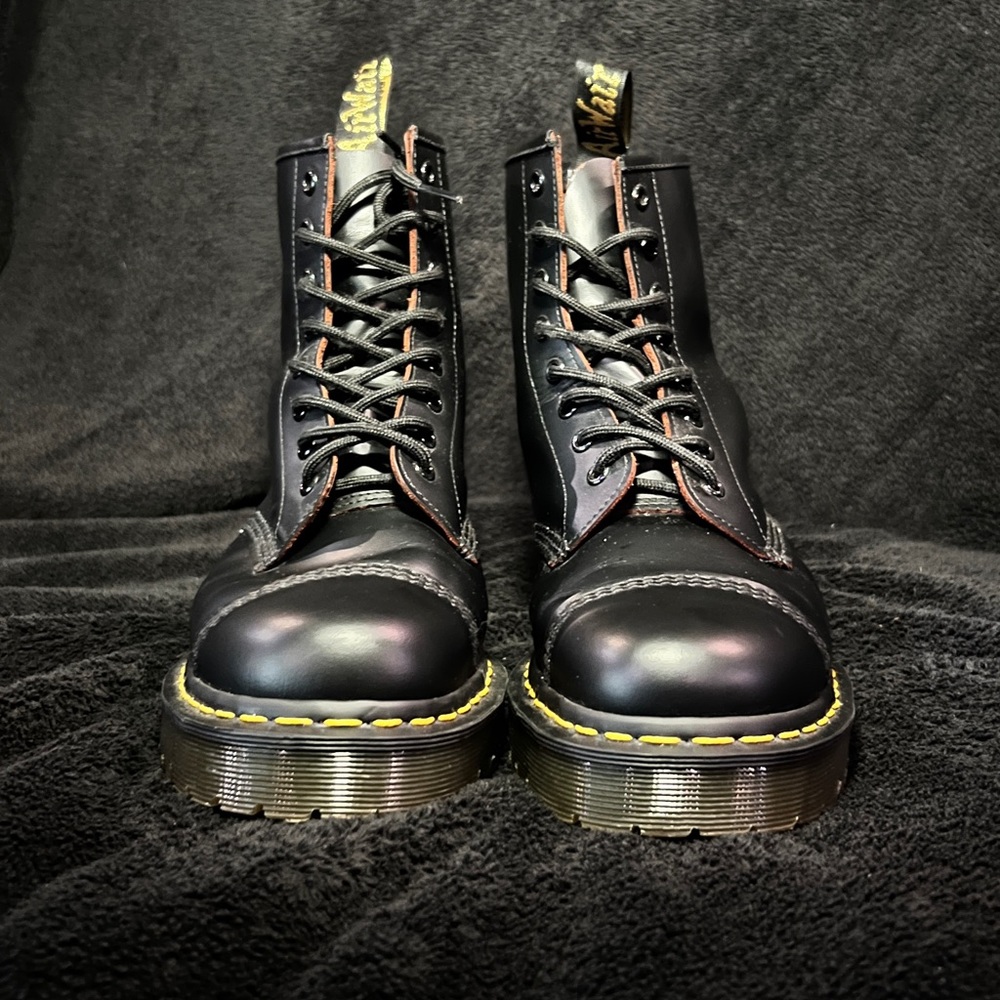 DR MARTENS - 1460 BEX MADE IN ENGLAND TOE CAP LACE UP BOOTS